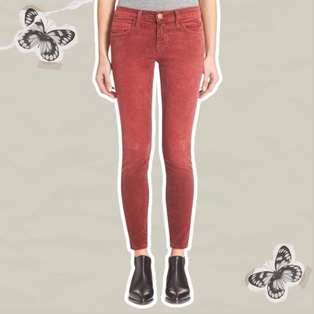 Women’s Gap Red Orange Always Skinny Low Rise Corduroy Pants